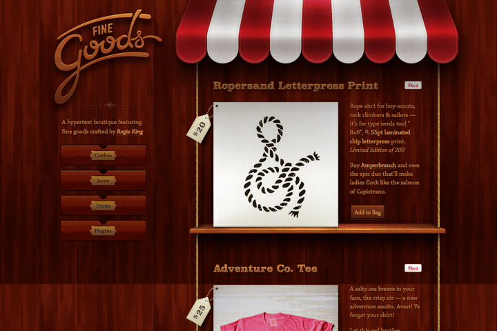 Fine Goods Market website preview